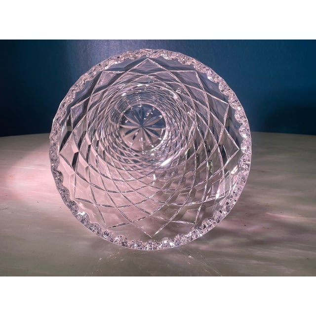 Mid-Century Modern Vintage Waterford Alana 10" Brilliant Heavy Cut Crystal Vase For Sale - Image 3 of 7