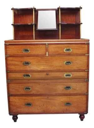 Antique Mahogany Military Chest, 1840