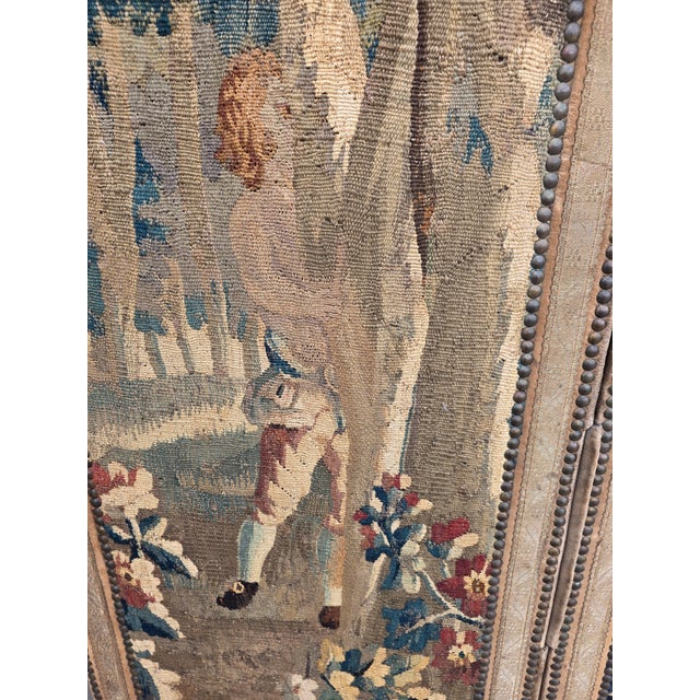 18th Century French Tapestry Screen With Figures Picking Fruit For Sale - Image 11 of 13