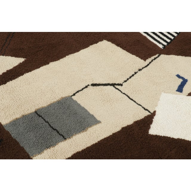 2020s Contemporary Mid-Century Modern Inspired by Eileen Gray Wool Rug, India For Sale - Image 5 of 9