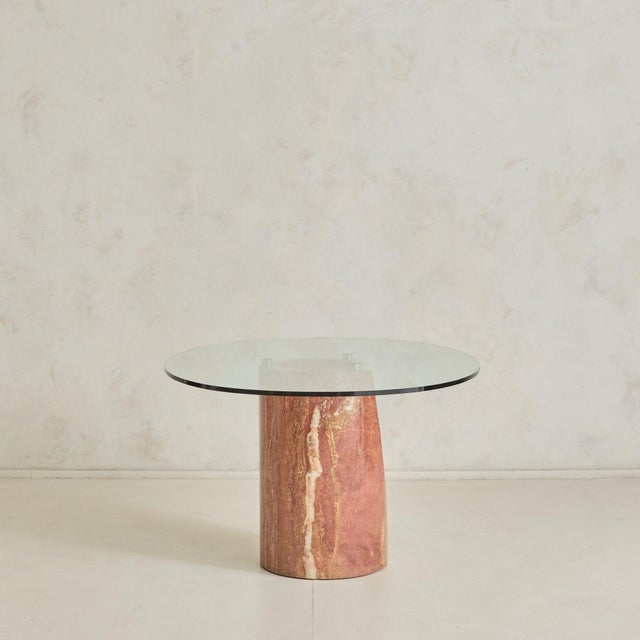 Italian Red Marble Oval Dining Table, 1970s For Sale - Image 4 of 11
