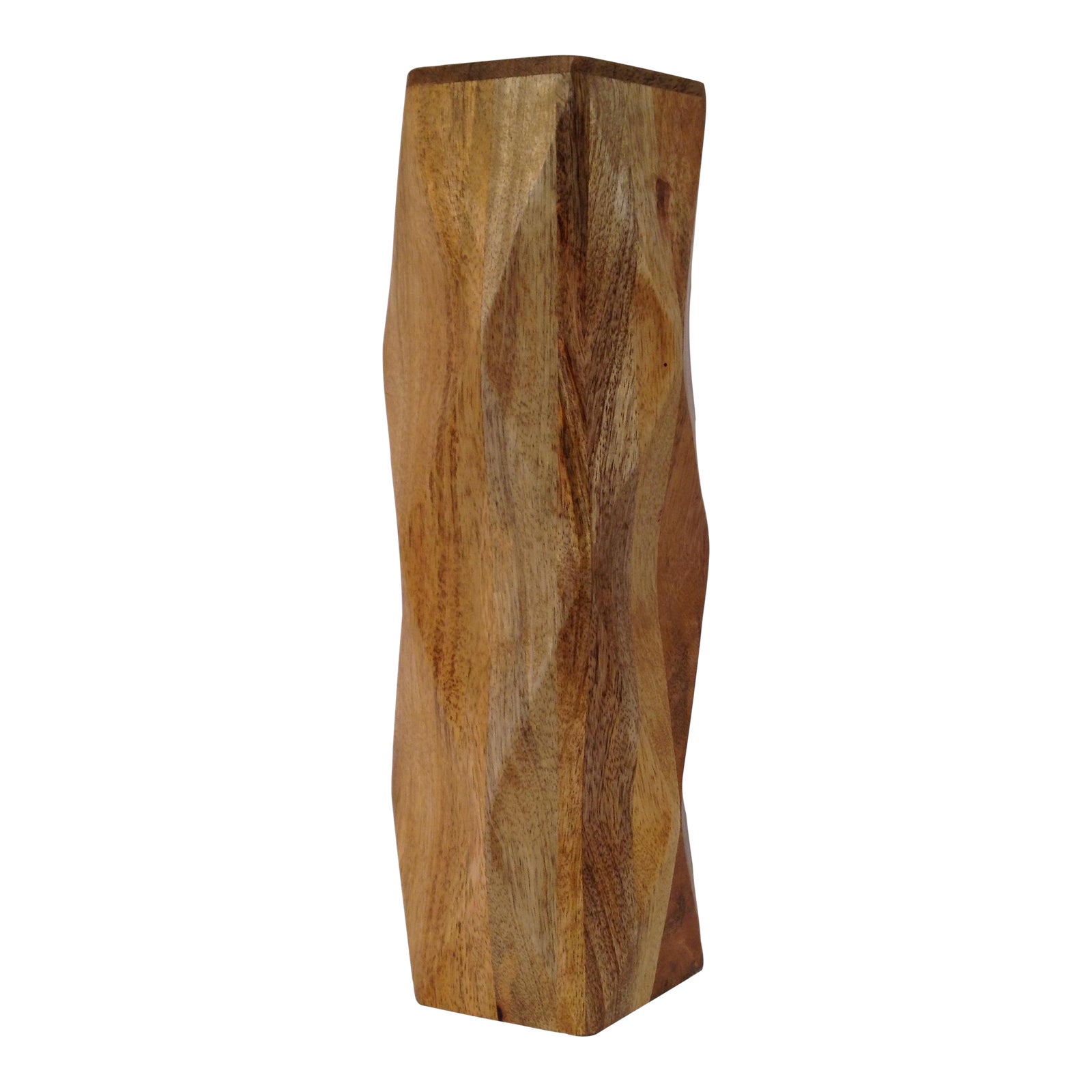 Tall Modern Sculpted Wooden Vase Chairish