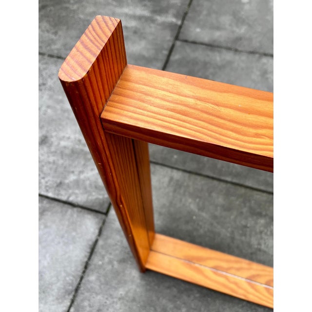 Wall Mirror with Deep Pine Frame in the style of Charlotte Perriand, 1960's For Sale - Image 12 of 12