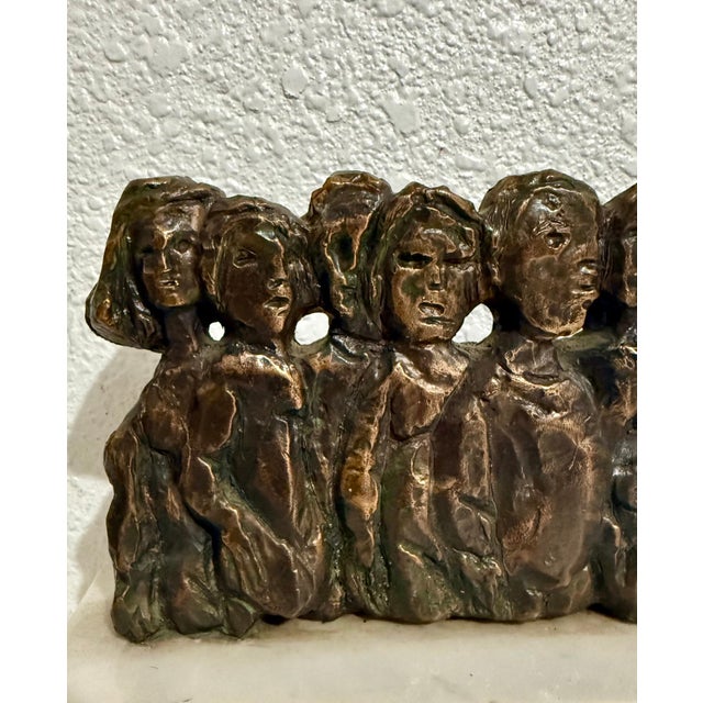 1950s Frank Kleinholz, Bronze Sculpture Marble Base Wpa Artist Nyc Frank Kleinholz American Modernist For Sale - Image 5 of 12