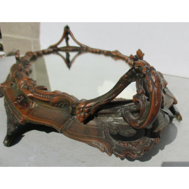 Copper Metal and Mirror Table Plateau For Sale - Image 10 of 11