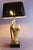 Modernist Art Deco Style Brass Madonna Table Lamp by Alain Chervet, 1970s For Sale - Image 4 of 6