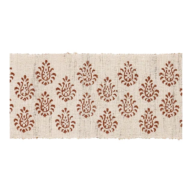 Sample - Schumacher Leila Hand Block Matka Tape in Sienna For Sale