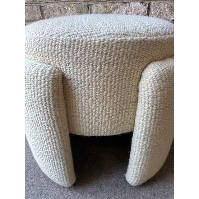 Vintage Wrap Pouf, Newly Reupholstered For Sale In New York - Image 6 of 13