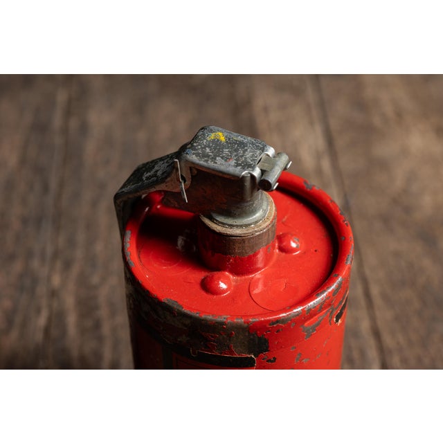 Red Vintage Cutaway Military Vapor Canister For Sale - Image 8 of 8