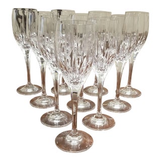 1980s Mikasa Artic Lights Wine Glasses- Set of 10 For Sale