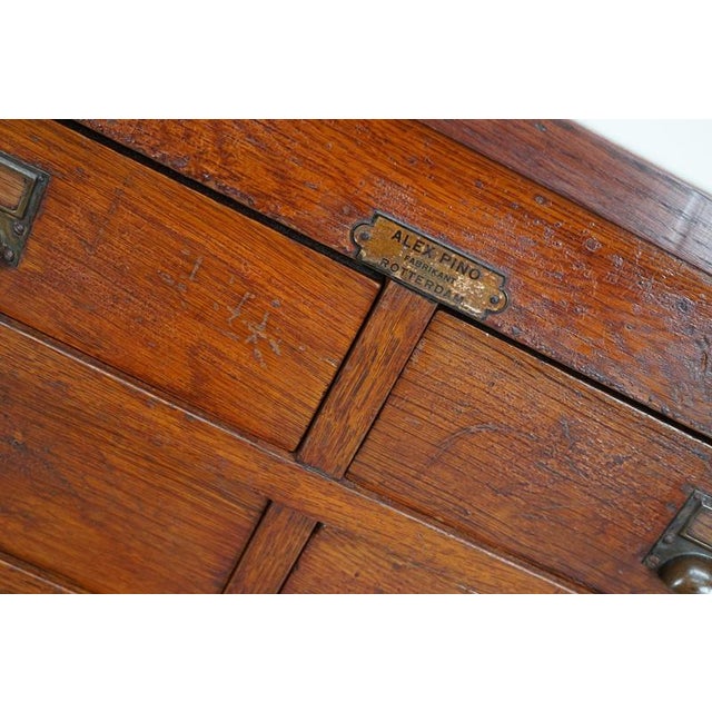 Large Dutch Oak Apothecary Cabinet, 1930s For Sale - Image 6 of 16