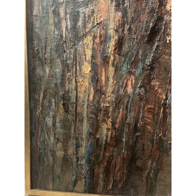 Pollet Leclerc, Abstract Composition, 1960s, Oil on Canvas For Sale - Image 6 of 11