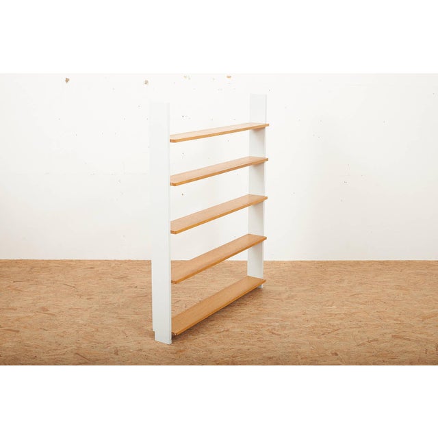 Brown Open Shelf Bookcase in Grey Wood with Veneered Shelves by Erika Schlaepfer-Thoene for Hegnauer, 1956 For Sale - Image 8 of 12