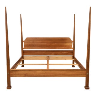 King Cherry Pencil Post Bed by Harden Furniture For Sale