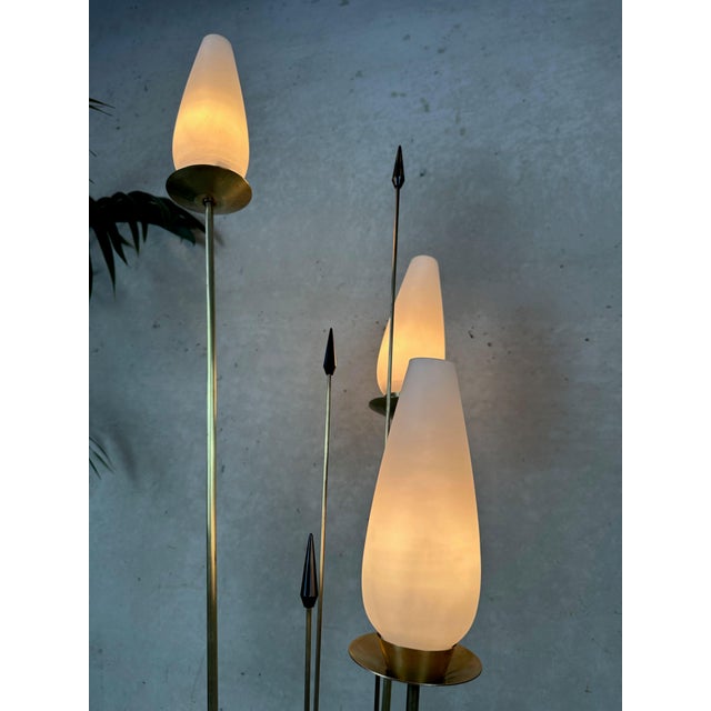 1950s Vintage Brass Floor Lamp from Lunel, 1950s For Sale - Image 5 of 12
