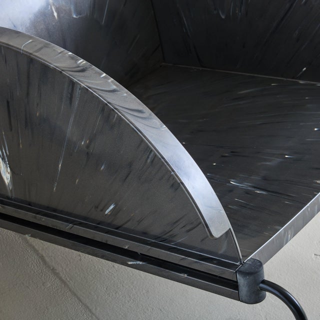 Black Italian Black '4814' Lounge Chair Attributed to Anna Castelli Ferrieri for Kartell, 1988 For Sale - Image 8 of 11