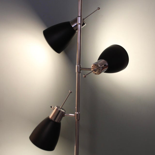 1970s French Three-Light Floor Lamp by Étienne Fermigier for Monix, 1970s For Sale - Image 5 of 15