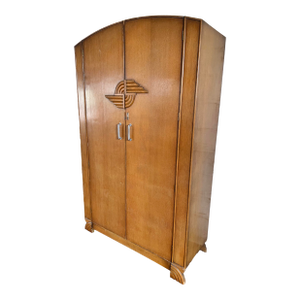 1930s Art Deco Clothing Armoire Wardrobe