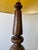 Spanish Revival Vintage Monumental Carved Wood Table Lamp With Original Drum Shade For Sale - Image 3 of 7