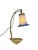 Art Nouveau Brass Table Lamp with Glass Paste Lampshade, 1920s For Sale - Image 10 of 11