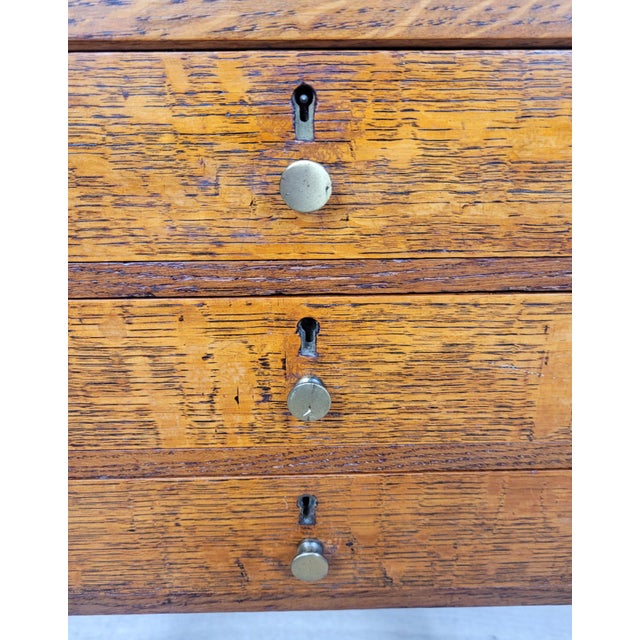Wood Vintage Bedside Cabinet in Oak, 1960 For Sale - Image 7 of 17