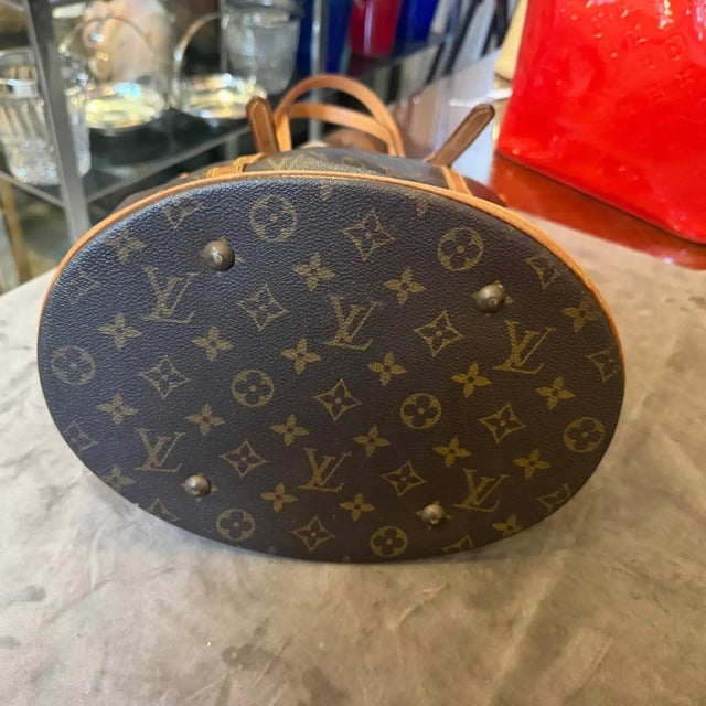 Textile A 2006 Louis Vuitton Monogram Coated Canvas and Leather Bucket Gm Tote Bag For Sale - Image 7 of 14