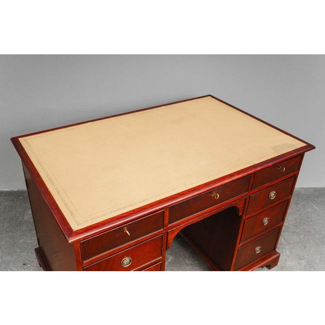 Vintage English Mahogany Desk, 20th Century For Sale - Image 18 of 18