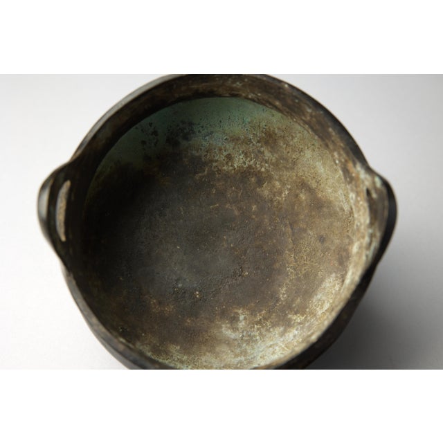 Early 20th Century Chinese Bronze Tripod Censer With Loop Handles, Apocryphal Xuande Mark, 19th–20th Century For Sale - Image 5 of 8
