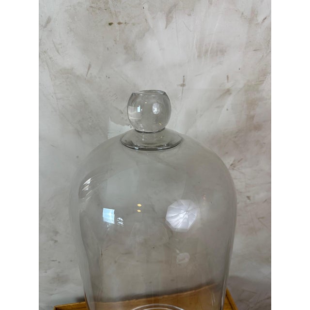 Large Bubbled Glass Bell, 1940s For Sale - Image 6 of 13