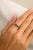This is part of Chairish’s Fine Jewelry assortment. Blue Sapphire Birthstone Three Stone Engagement Ring in 14K Gold...
