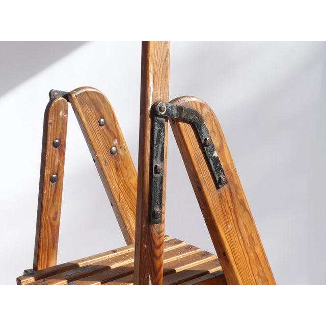 Antique Painters Wooden Ladder, 1890s For Sale - Image 6 of 11