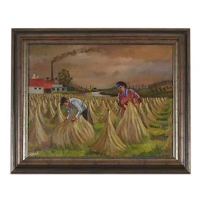 Unknown, Harvest, Oil on Canvas, Framed For Sale