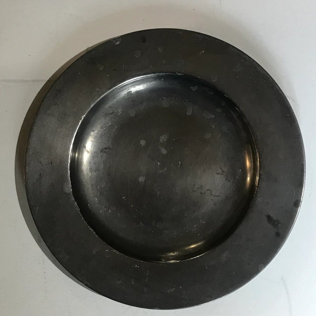 Antique Pewter Coaster Dish For Sale - Image 4 of 4