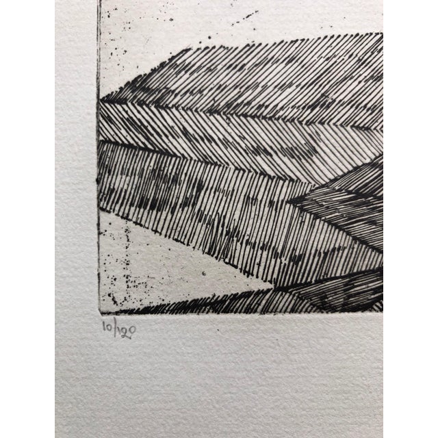 Jean Deyrolle, French Avant Garde Bold Abstract Geometric Aquatint Etching Op Art Kinetic For Sale - Image 4 of 10
