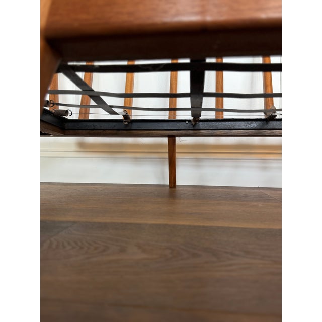 Rare Mel Smilow for Smilow-Thielle Walnut Rail Back Sofa, Circa 1955 For Sale - Image 11 of 12