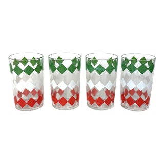 Vintage Hazel Atlas Juice Glasses Set of 4 For Sale