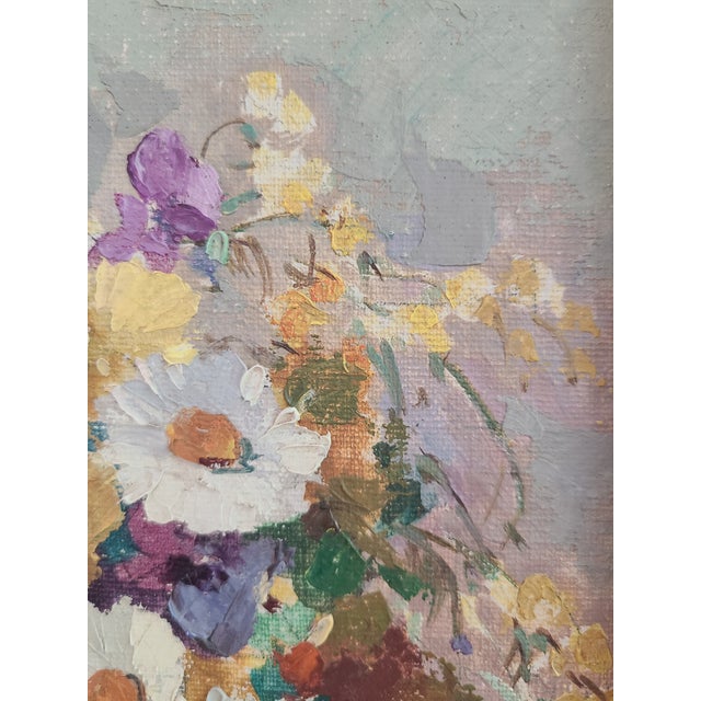 Paper 1930s Nell Walker Warner Oil Painting Floral Still Life For Sale - Image 7 of 14