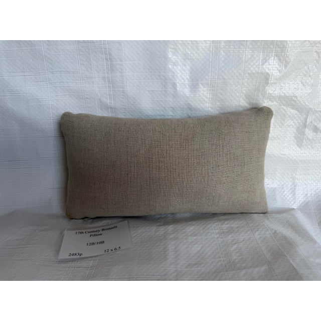 Textile 17th Century Brussels Tapestry Pillow With Abstract Design For Sale - Image 7 of 7