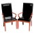 Baker Cinnabar and Black Patent Leather Armchairs - a Pair For Sale In Chicago - Image 6 of 6