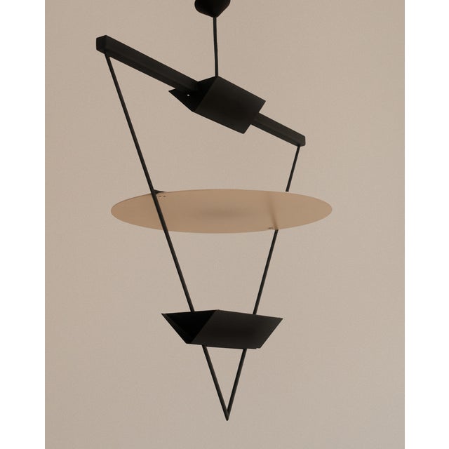 Suspension Pendant Light attributed to Mario Botta for Artemide, Italy, 1980s For Sale - Image 3 of 5