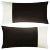 Double Rectangle Black and White Velvet Pillow from LO Decor For Sale