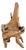Vintage Organic Modern Teak Root Chair For Sale