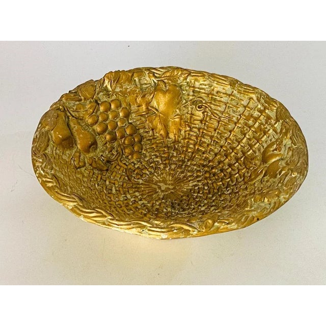 20th Century Gilt Plaster Bowl, Italy For Sale - Image 6 of 12