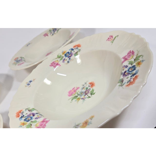 Spring Bouquet Bowls - Set of Four For Sale - Image 9 of 12