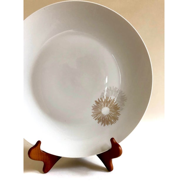 Vintage 1950s large porcelain chop plate or round serving platter designed by Raymond Loewy for Rosenthal in Germany....