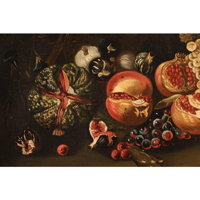 Michele Pace, Detto Michelangelo Del Campidoglio, Cerchia Di, Still Life with Fruit Peace, 1680, Oil on Canvas For Sale - Image 9 of 15