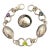 Late 20th Century Set of Hammered Sterling Silver Multi Gemstone Bracelet & Dome Ring. 2 Pieces For Sale