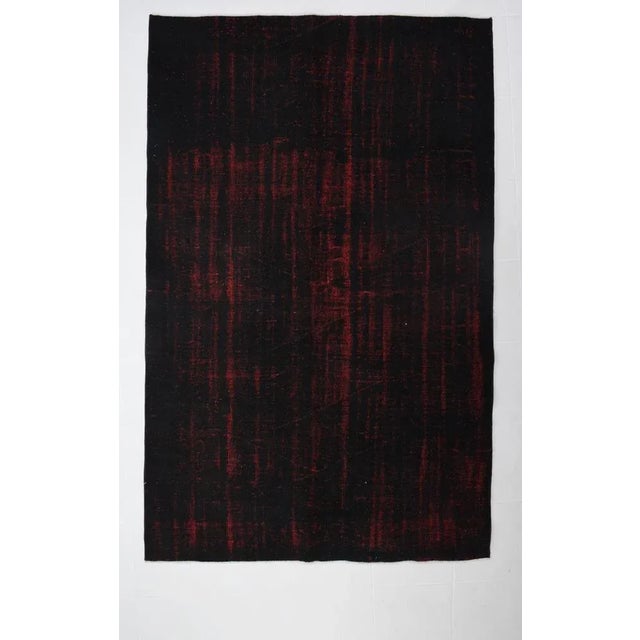 Vintage Black & Red Rug For Sale - Image 4 of 18