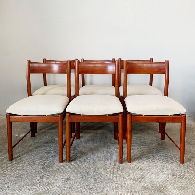 Ilmari Tapiovaara Vintage Teak Chairs by Ilmari Tapiovaara for La Permanente in Cantù, 1960s, Set of 6 For Sale - Image 4 of 14