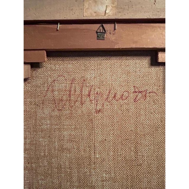 Antonio Mignozzi, Figure with Hand, 1970s-1980s, Oil / Fresco on Canvas, Framed For Sale - Image 10 of 11